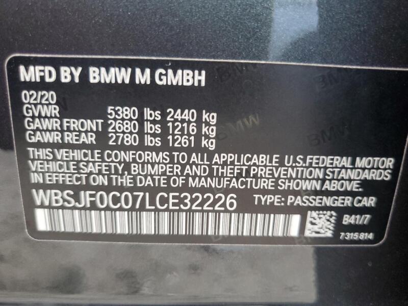 2020 BMW M5 BASE - WBSJF0C07LCE32226 | SeoVin.biz