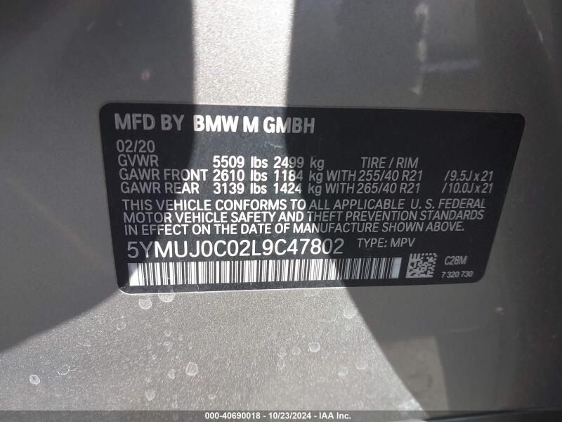 2020 BMW X4 M COMPETITION - 5YMUJ0C02L9C47802 | SeoVin.biz