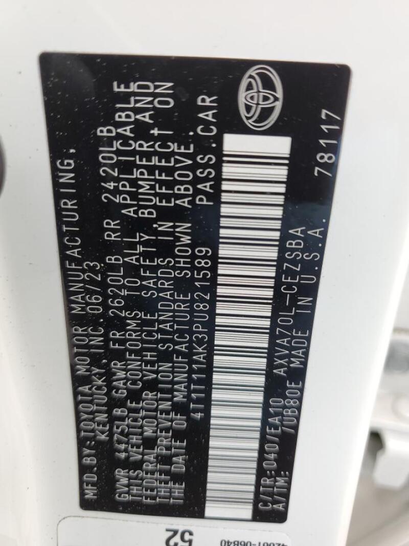 2023 TOYOTA CAMRY SE NIGHT SHADE - 4T1T11AK3PU821589 | SeoVin.biz