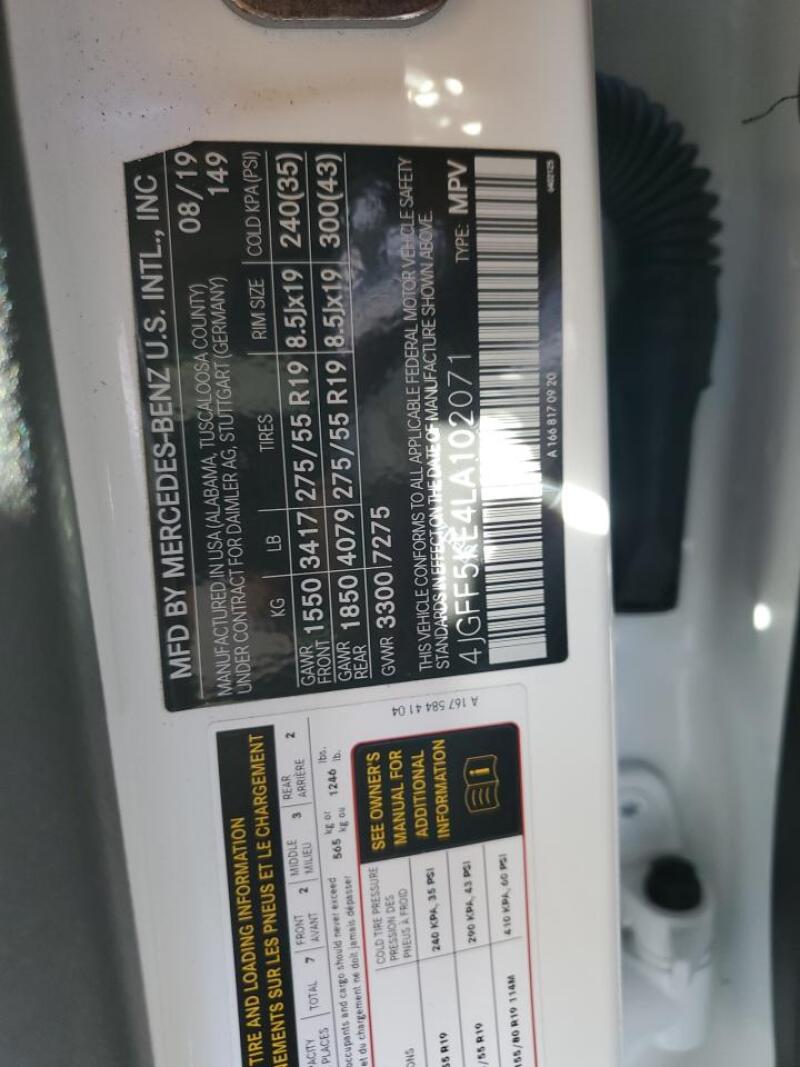 2020 MERCEDES-BENZ GLS 450 4MATIC - 4JGFF5KE4LA102071 | SeoVin.biz