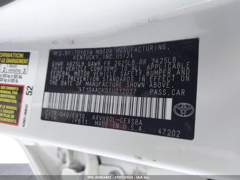 2025 TOYOTA CAMRY SE - 4T1DAACK0SU012027 | SeoVin.biz