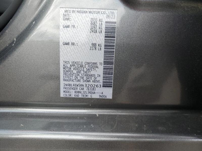 2024 NISSAN ALTIMA SL - 1N4BL4EW5RN320263 | SeoVin.biz