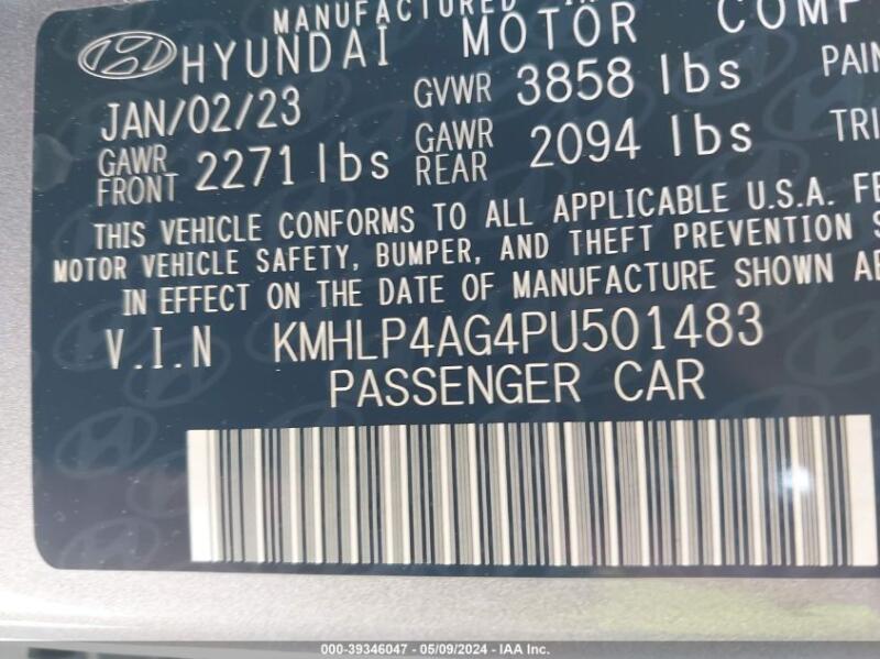 2023 HYUNDAI ELANTRA LIMITED - KMHLP4AG4PU501483 | SeoVin.biz