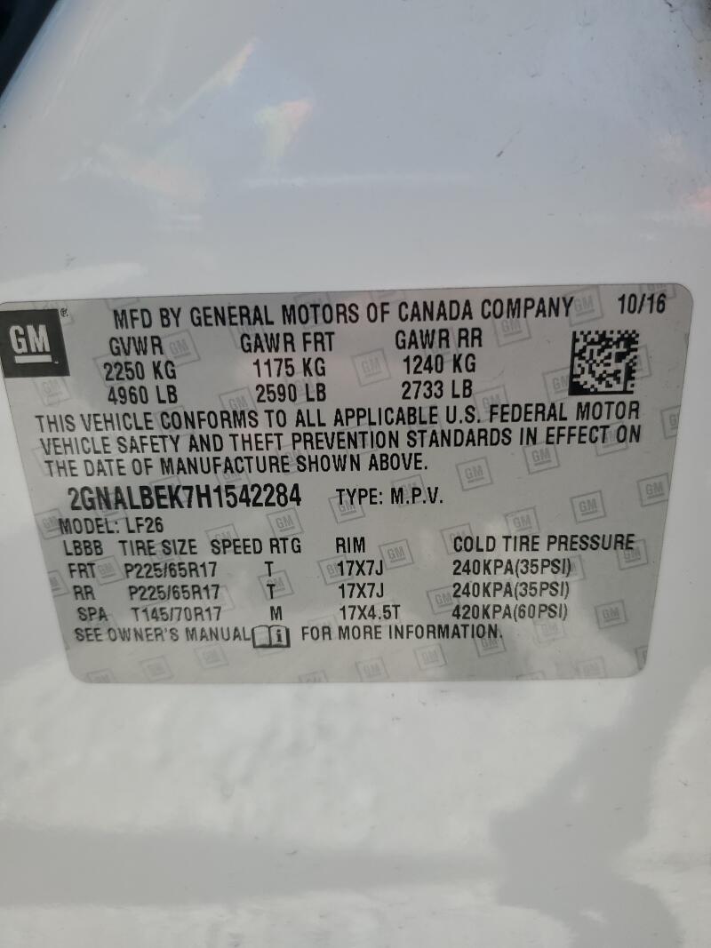 2017 CHEVROLET EQUINOX LS - 2GNALBEK7H1542284 | SeoVin.biz