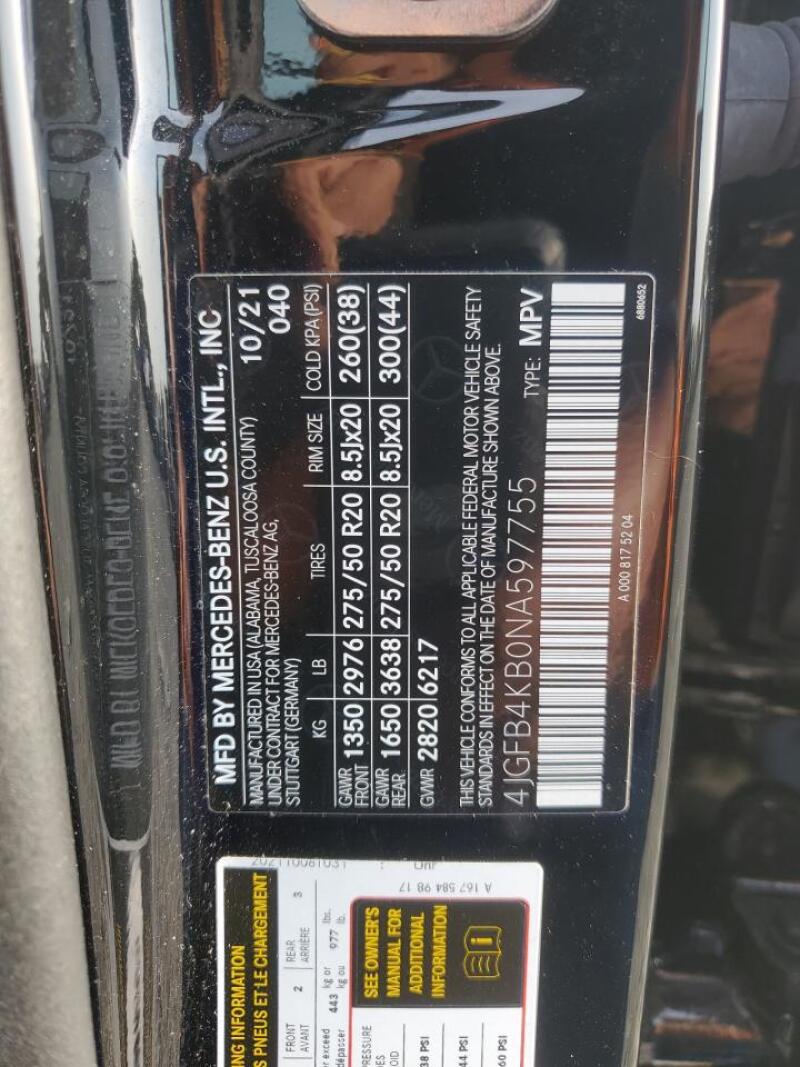 2022 MERCEDES-BENZ GLE 350 4MATIC - 4JGFB4KB0NA597755 | SeoVin.biz