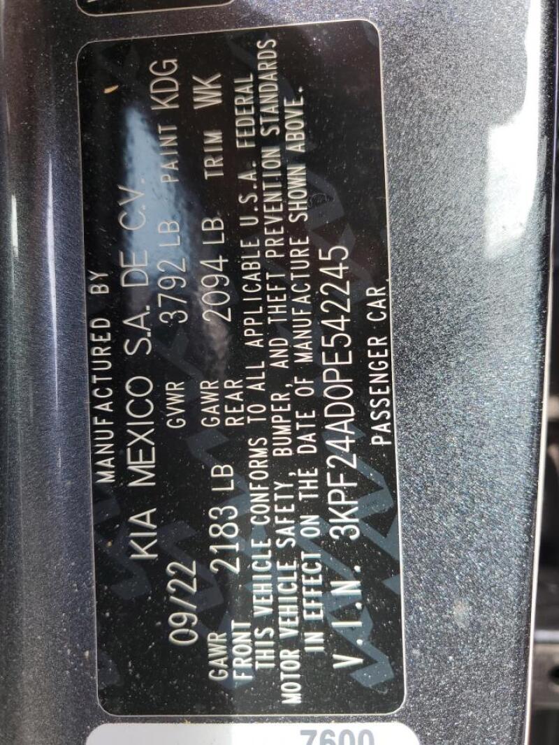 2023 KIA FORTE LX - 3KPF24AD0PE542245 | SeoVin.biz