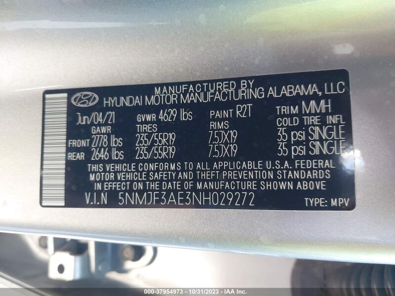 2022 HYUNDAI TUCSON SEL - 5NMJF3AE3NH029272 | SeoVin.biz
