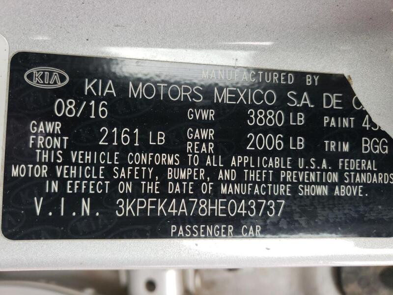 2017 KIA FORTE LX - 3KPFK4A78HE043737 | SeoVin.biz