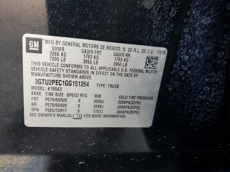 2016 GMC SIERRA K1500 DENALI - 3GTU2PEC1GG151264 | SeoVin.biz