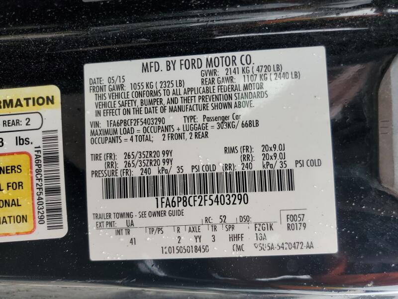 2015 FORD MUSTANG GT - 1FA6P8CF2F5403290 | SeoVin.biz