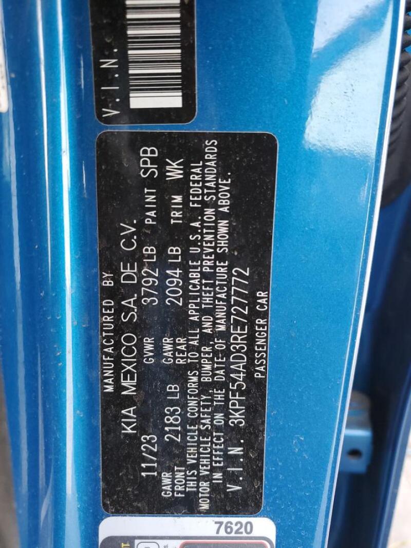 2024 KIA FORTE GT LINE - 3KPF54AD3RE727772 | SeoVin.biz