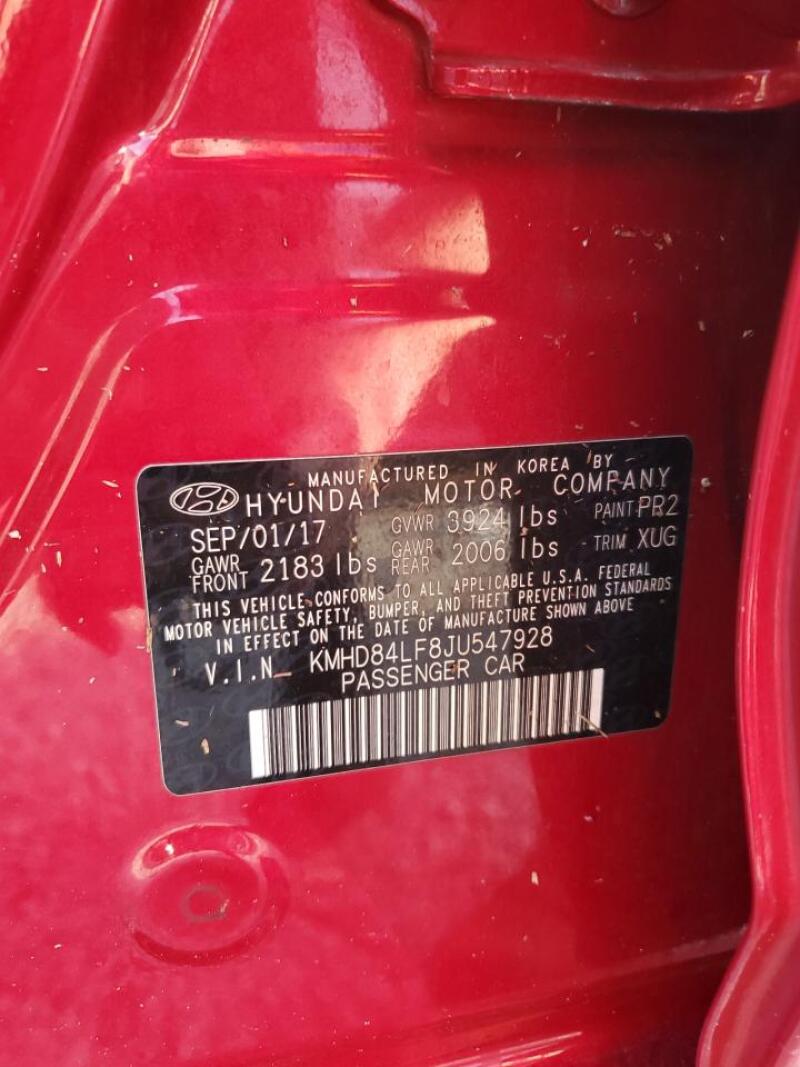 2018 HYUNDAI ELANTRA SEL - KMHD84LF8JU547928 | SeoVin.biz