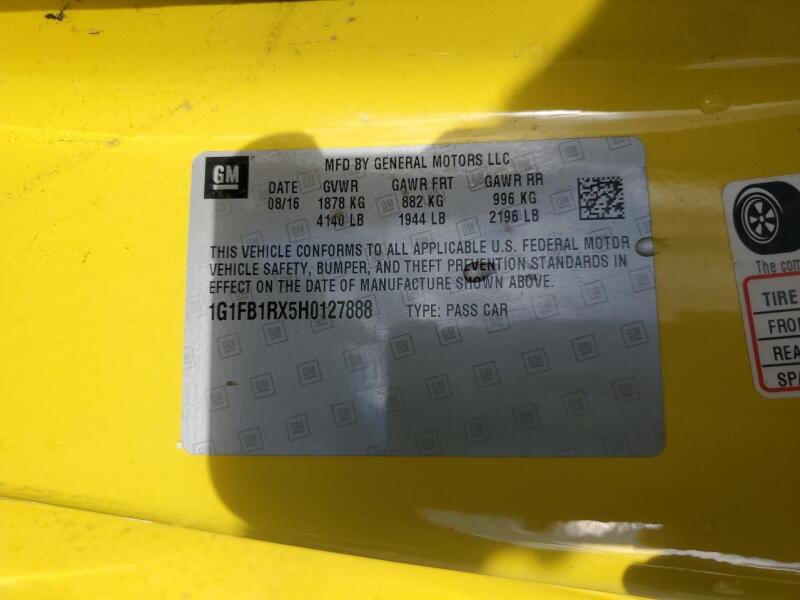 2017 CHEVROLET CAMARO LT - 1G1FB1RX5H0127888 | SeoVin.biz