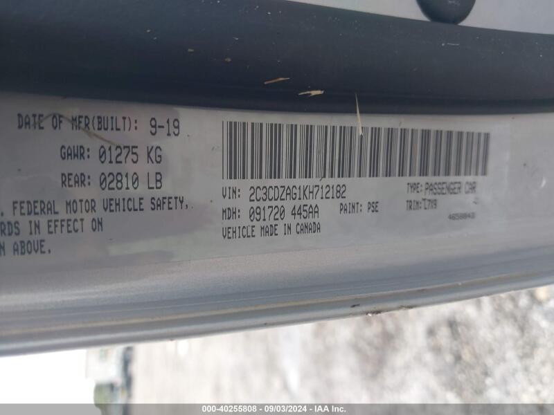 2019 DODGE CHALLENGER SXT - 2C3CDZAG1KH712182 | SeoVin.biz
