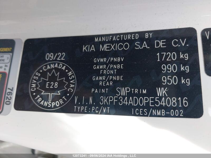2023 KIA FORTE - 3KPF34AD0PE540816 | SeoVin.biz