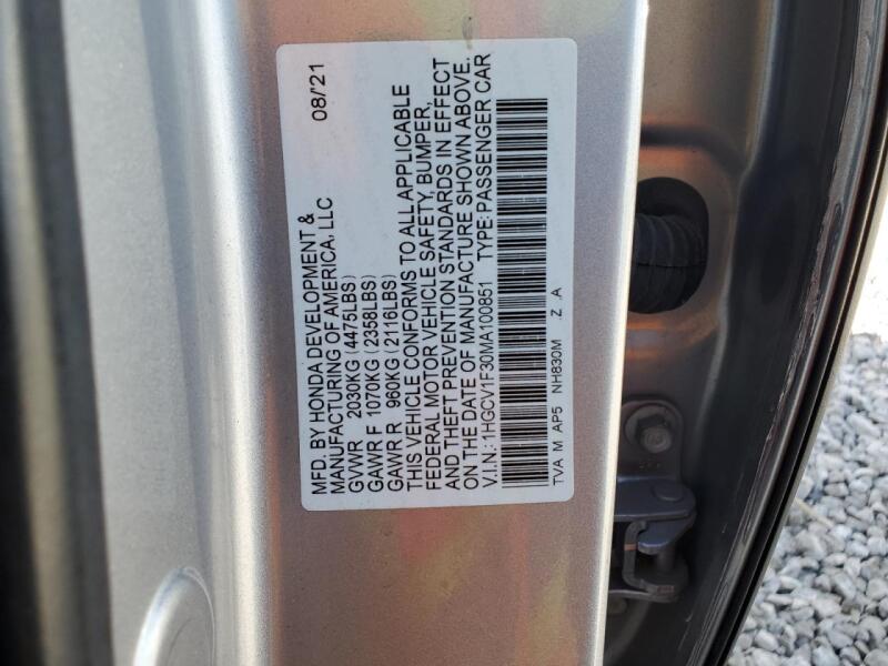 2021 HONDA ACCORD SPORT - 1HGCV1F30MA100851 | SeoVin.biz