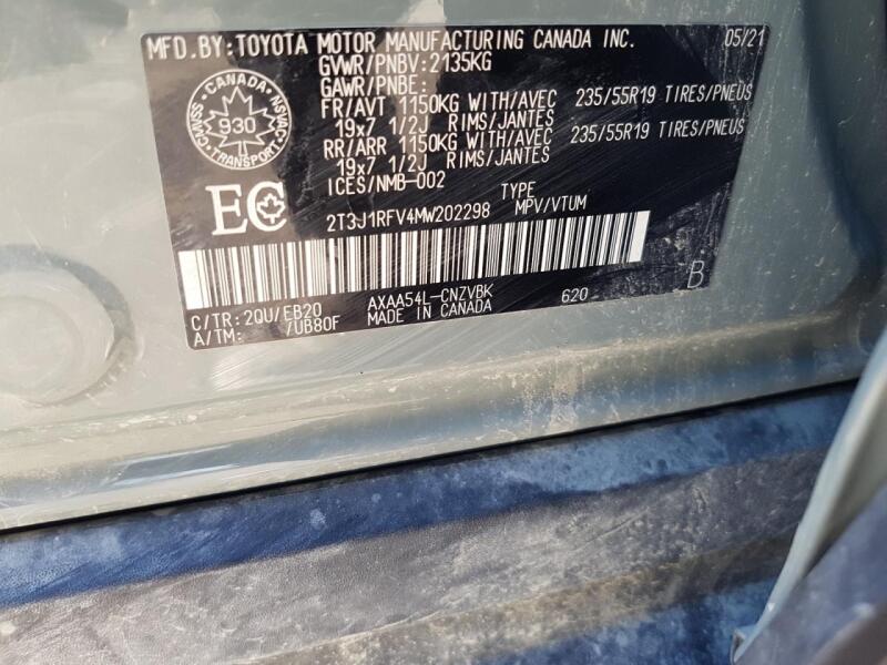 2021 TOYOTA RAV4 ADVENTURE - 2T3J1RFV4MW202298 | SeoVin.biz