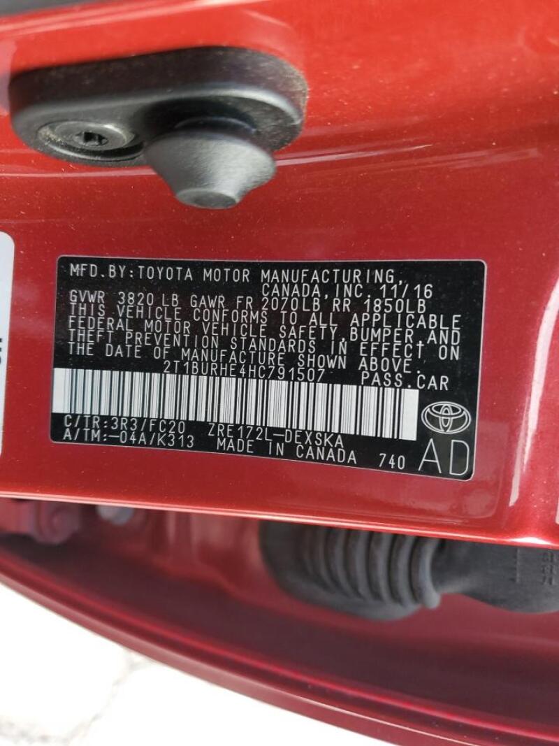 2017 TOYOTA COROLLA L - 2T1BURHE4HC791507 | SeoVin.biz