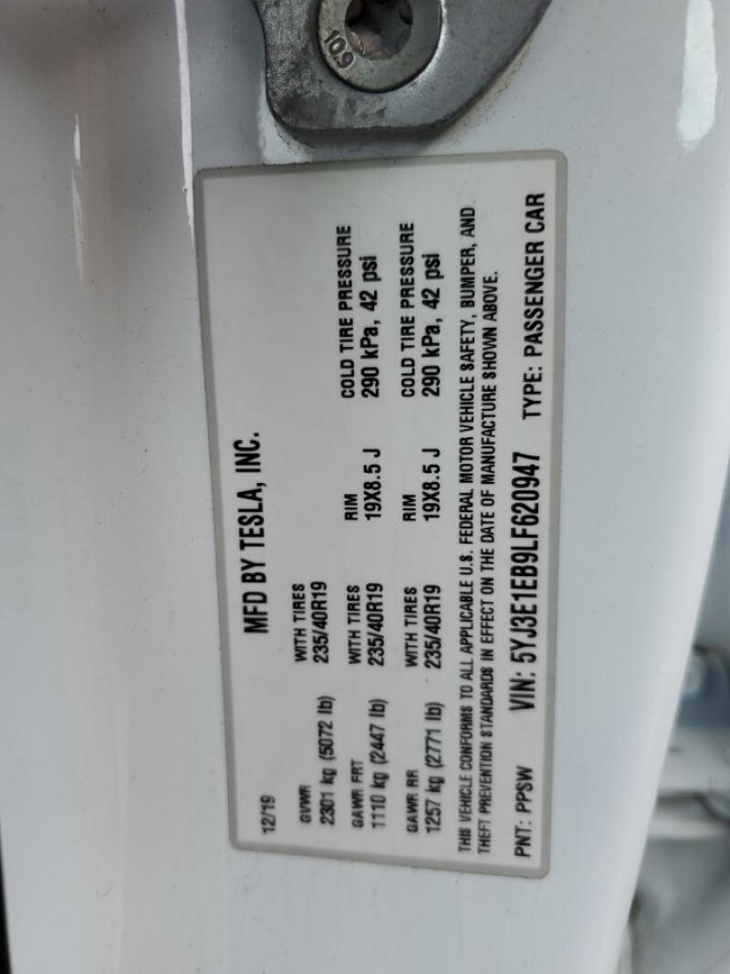 2020 TESLA MODEL 3 - 5YJ3E1EB9LF620947 | SeoVin.biz