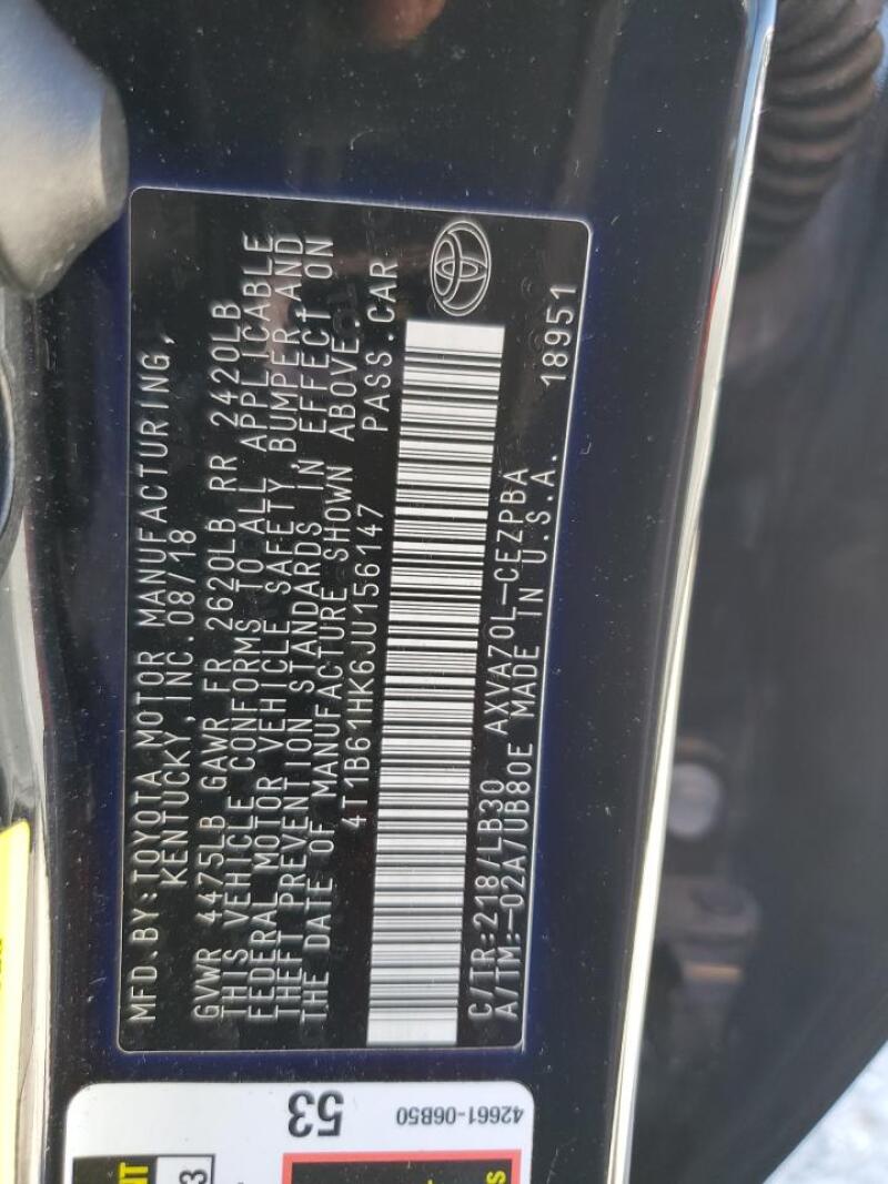 2018 TOYOTA CAMRY XSE - 4T1B61HK6JU156147 | SeoVin.biz