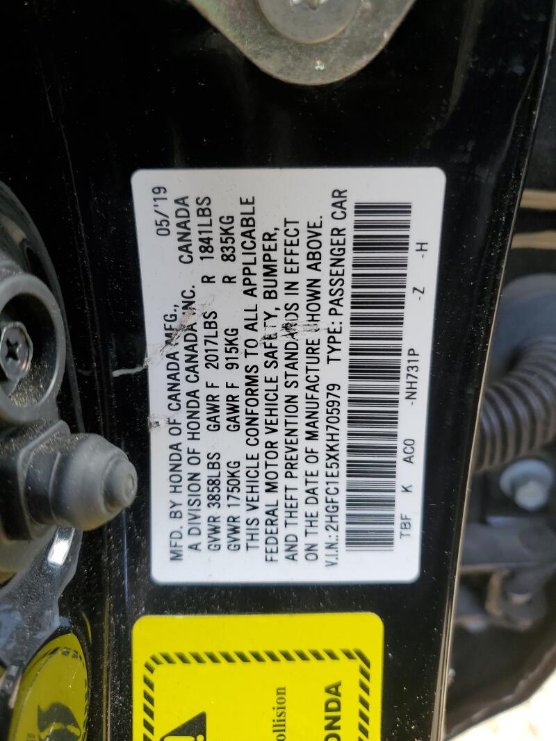 2019 HONDA CIVIC SI - 2HGFC1E5XKH705979 | SeoVin.biz