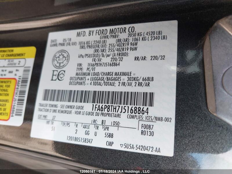 2018 FORD MUSTANG ECOBOOST PREMIUM - 1FA6P8TH7J5168864 | SeoVin.biz
