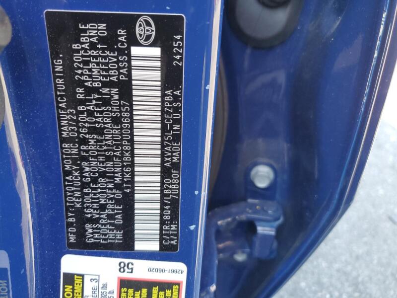 2023 TOYOTA CAMRY XSE - 4T1K61BK8PU096857 | SeoVin.biz