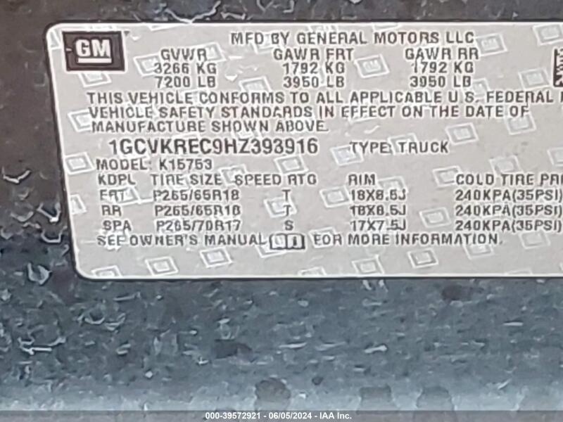 1GCVKREC9HZ393916
