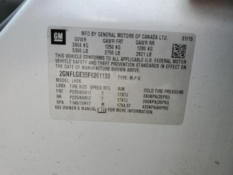 2015 CHEVROLET EQUINOX LT - 2GNFLGE35F6261130 | SeoVin.biz