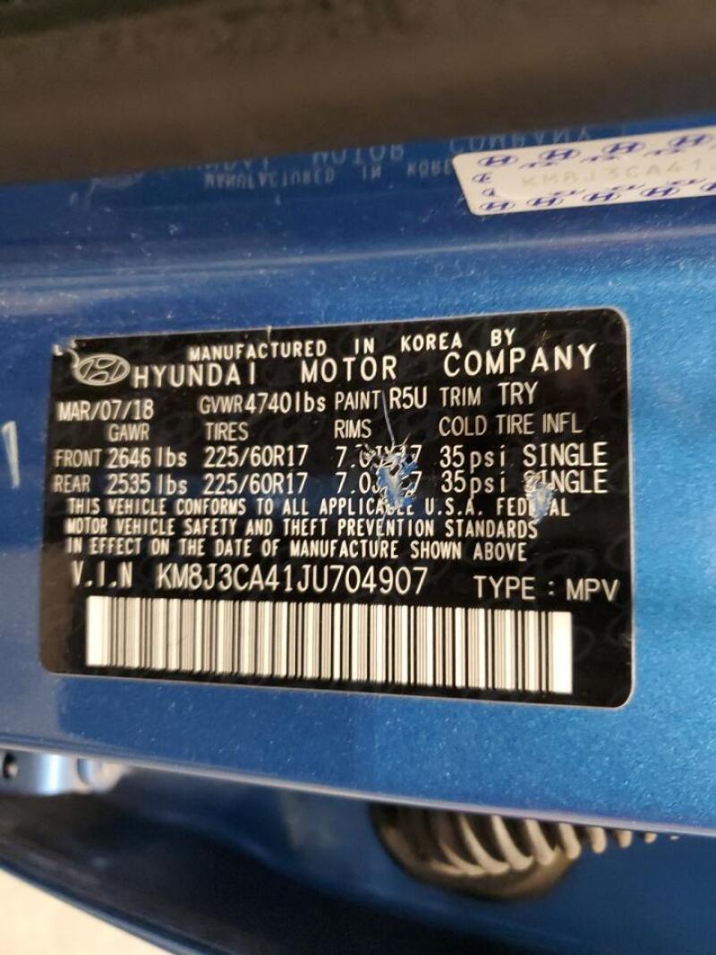 2018 HYUNDAI TUCSON SEL - KM8J3CA41JU704907 | SeoVin.biz