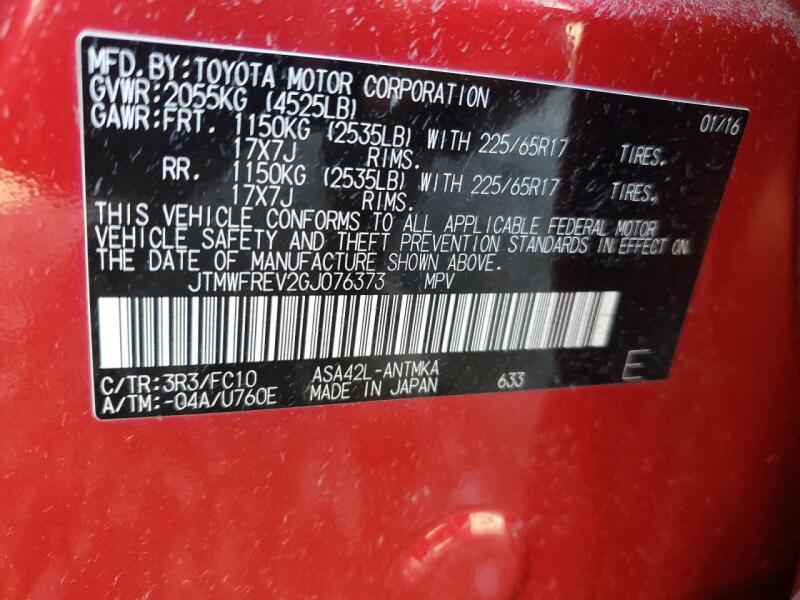 2016 TOYOTA RAV4 XLE - JTMWFREV2GJ076373 | SeoVin.biz