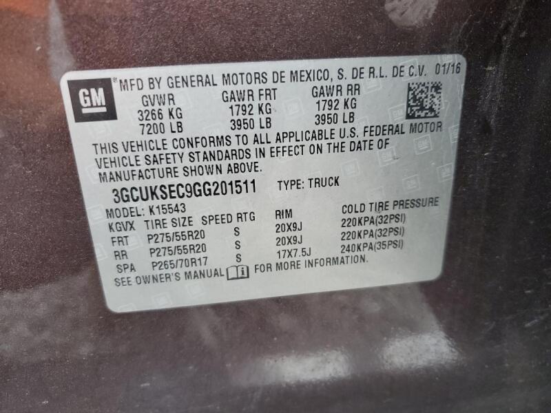 2016 CHEVROLET SILVERADO K1500 LTZ - 3GCUKSEC9GG201511 | SeoVin.biz