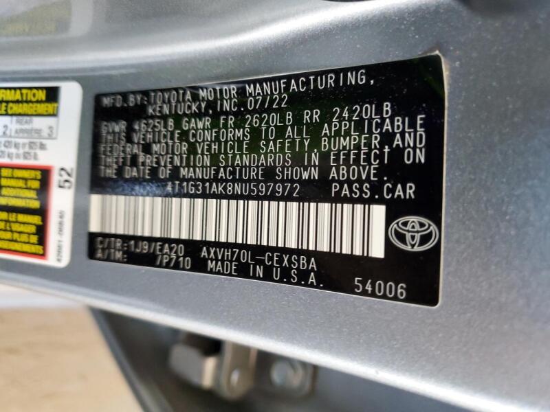 2022 TOYOTA CAMRY NIGHT SHADE - 4T1G31AK8NU597972 | SeoVin.biz