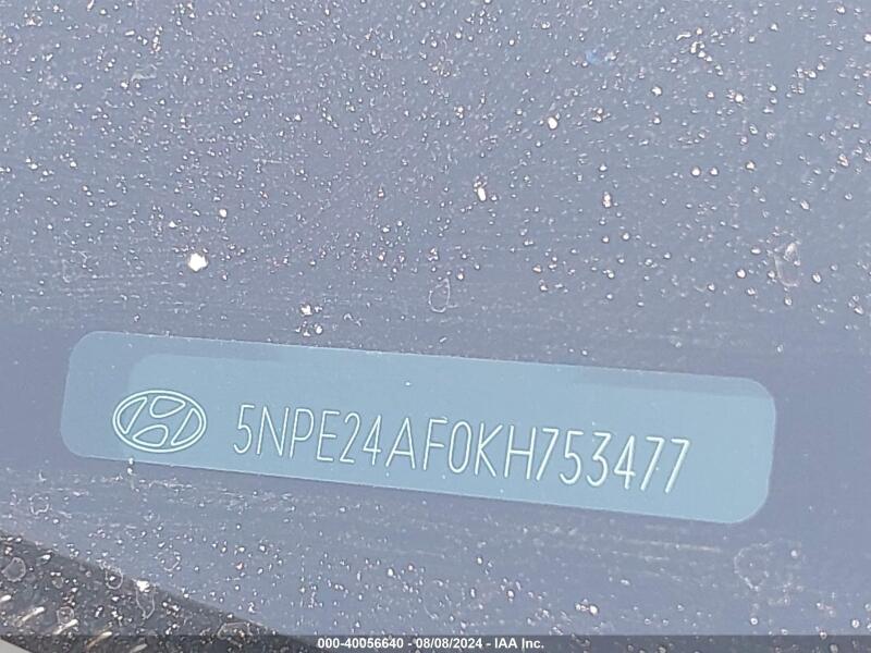2019 HYUNDAI SONATA SE - 5NPE24AF0KH753477 | SeoVin.biz