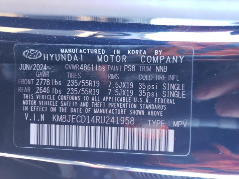 2024 HYUNDAI TUCSON LIMITED - KM8JECD14RU241958 | SeoVin.biz