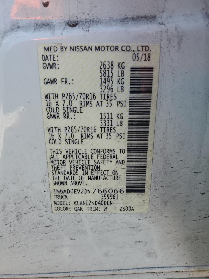 2018 NISSAN FRONTIER S - 1N6AD0EV2JN766066 | SeoVin.biz