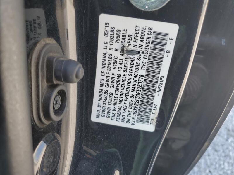 2015 HONDA CIVIC LX - 19XFB2F53FE263778 | SeoVin.biz
