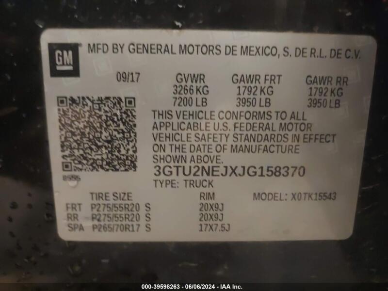 2018 GMC SIERRA 1500 SLT - 3GTU2NEJXJG158370 | SeoVin.biz