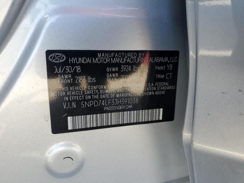 2018 HYUNDAI ELANTRA SE - 5NPD74LF3JH391038 | SeoVin.biz