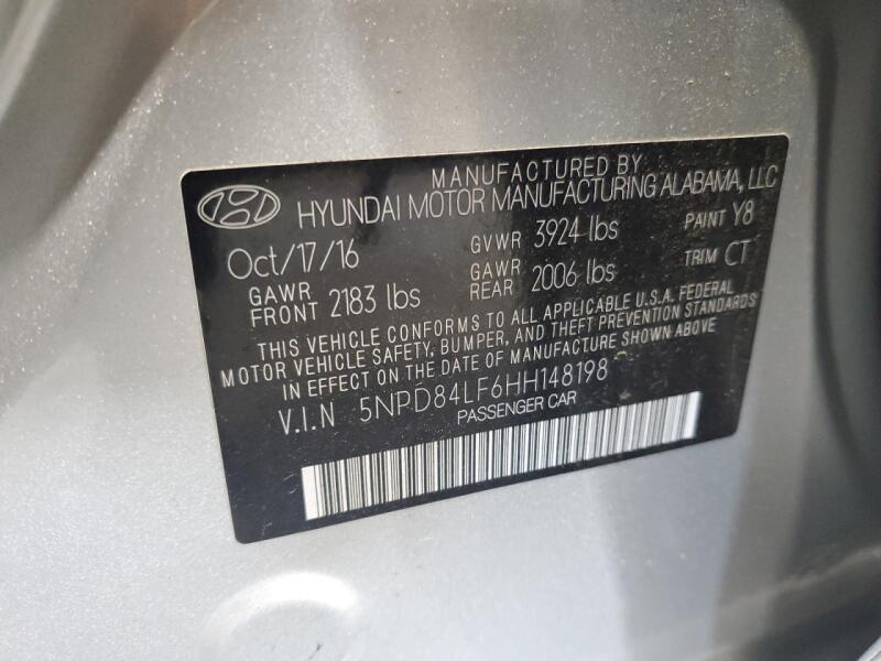 2017 HYUNDAI ELANTRA SE - 5NPD84LF6HH148198 | SeoVin.biz
