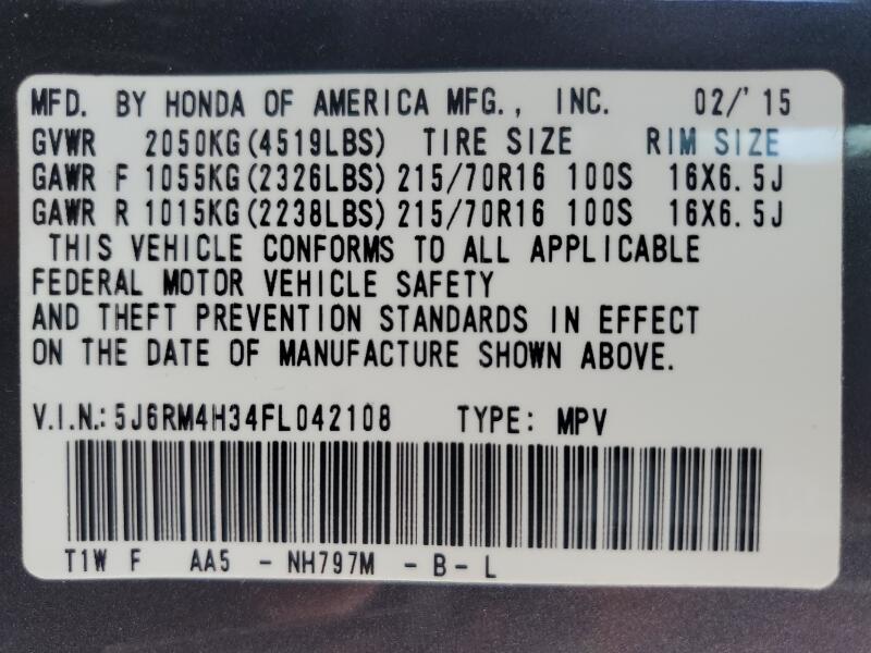 2015 HONDA CR-V LX - 5J6RM4H34FL042108 | SeoVin.biz