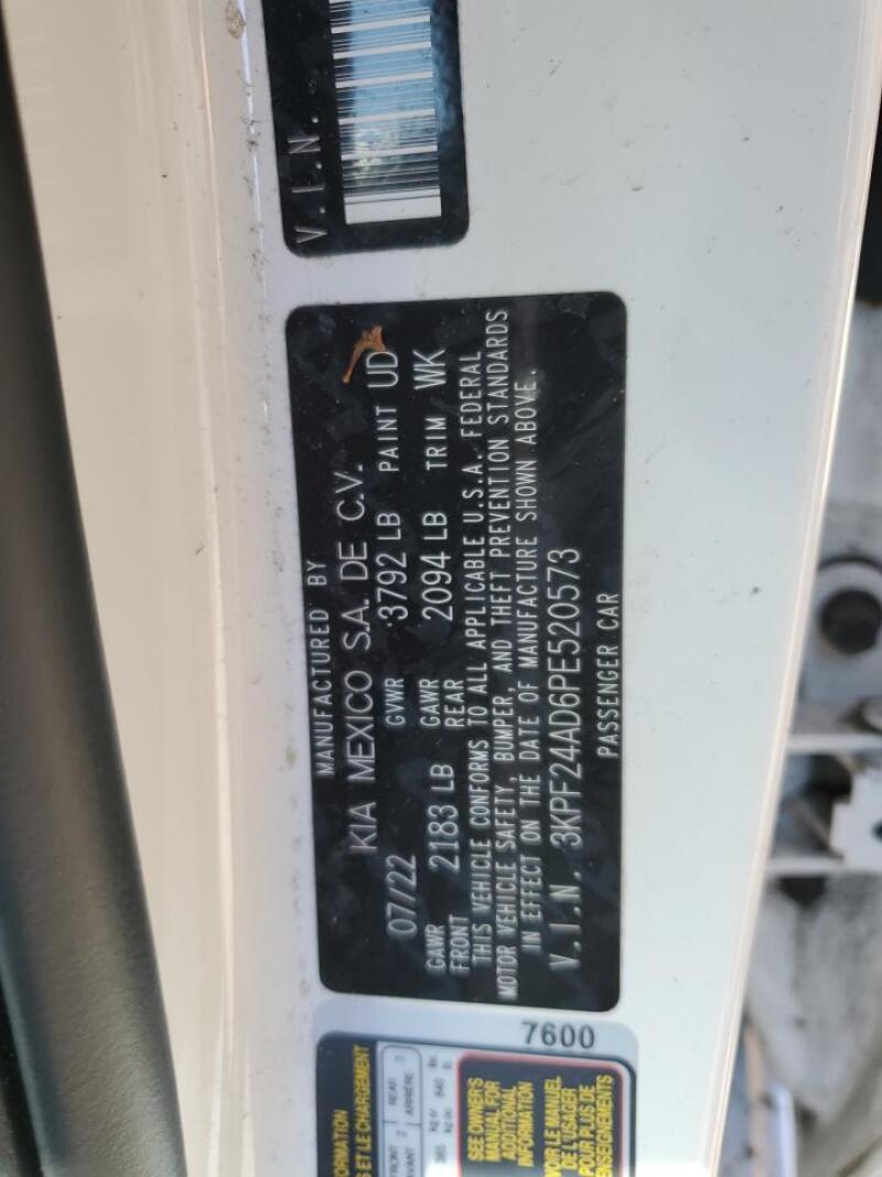 2023 KIA FORTE LX - 3KPF24AD6PE520573 | SeoVin.biz