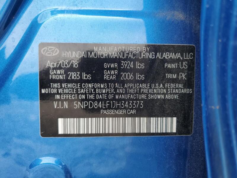 2018 HYUNDAI ELANTRA SEL - 5NPD84LF1JH343373 | SeoVin.biz