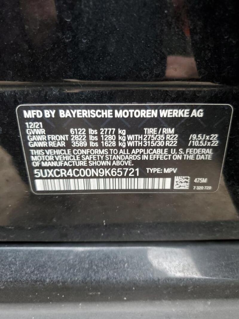 2022 BMW X5 SDRIVE 40I - 5UXCR4C00N9K65721 | SeoVin.biz