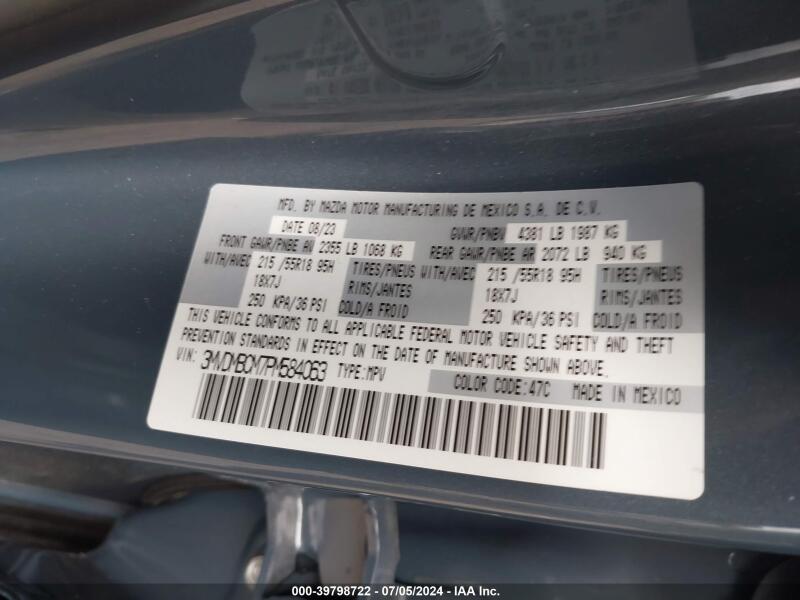 2023 MAZDA CX-30 2.5 S CARBON EDITION - 3MVDMBCM7PM584063 | SeoVin.biz