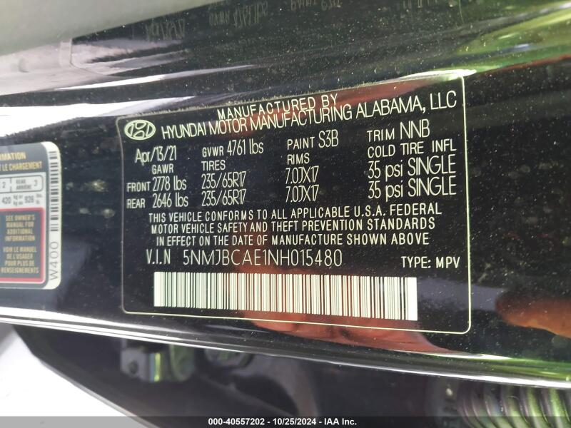 2022 HYUNDAI TUCSON SEL - 5NMJBCAE1NH015480 | SeoVin.biz