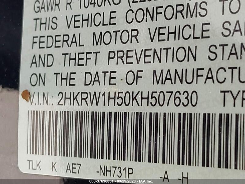 2019 HONDA CR-V EX - 2HKRW1H50KH507630 | SeoVin.biz