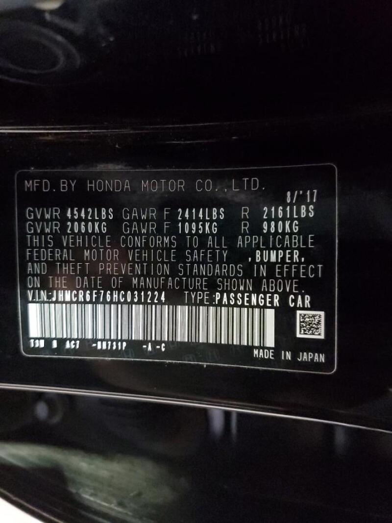 2017 HONDA ACCORD TOURING HYBRID - JHMCR6F76HC031224 | SeoVin.biz