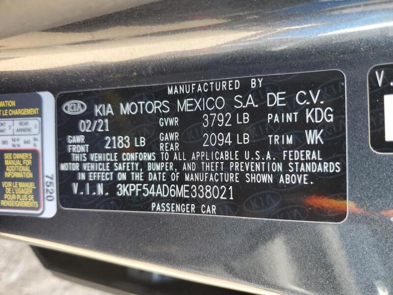 2021 KIA FORTE EX - 3KPF54AD6ME338021 | SeoVin.biz