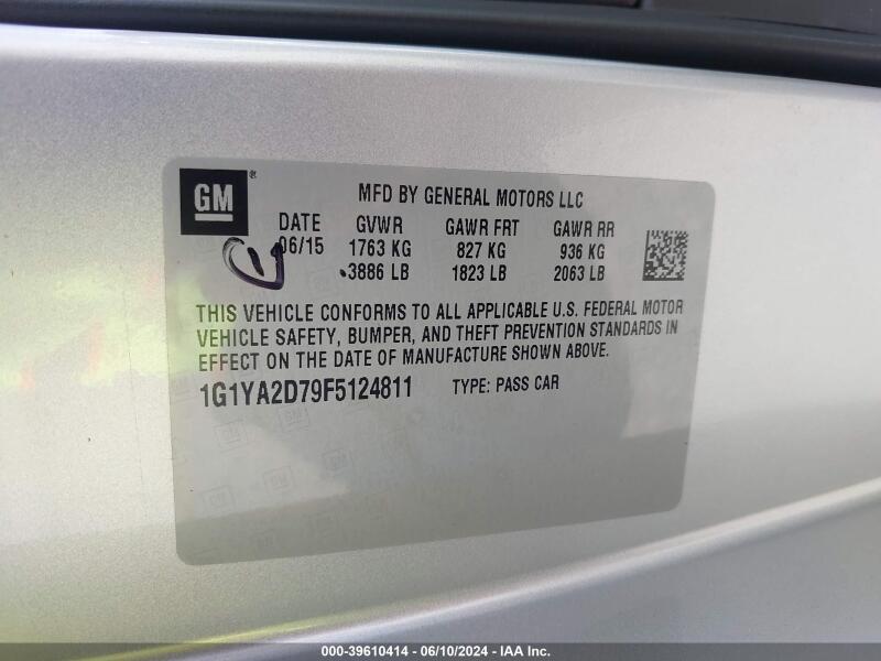 2015 CHEVROLET CORVETTE STINGRAY - 1G1YA2D79F5124811 | SeoVin.biz